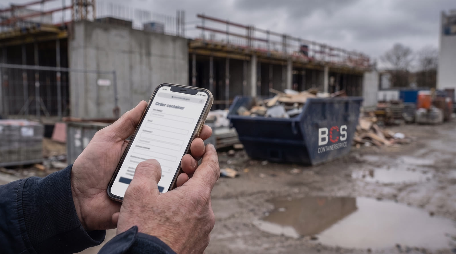 Symbolbild: Container online per Smartphone anfragen